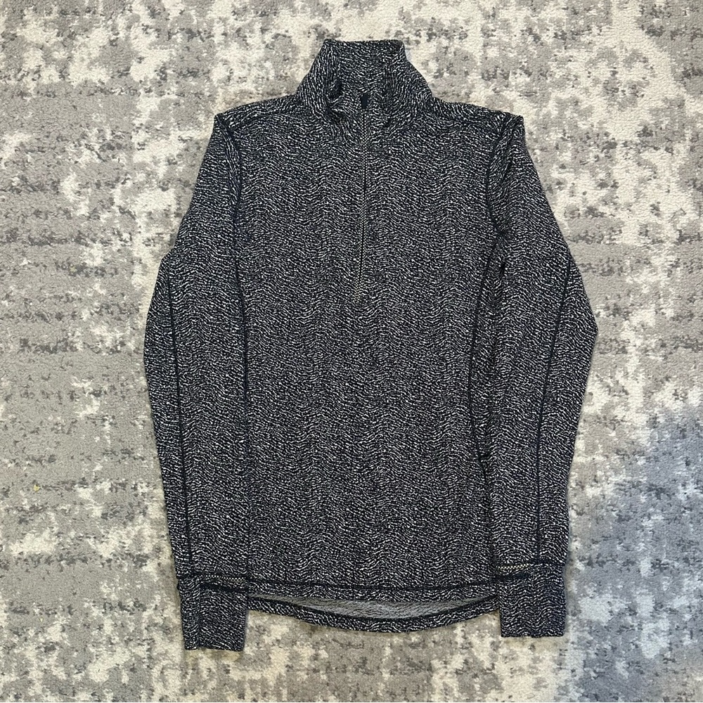 Women’s Lululemon Athletica Black and Gray Half-Zip Jacket